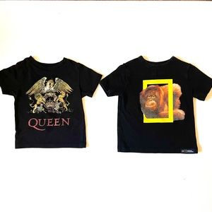 Boy’s T-Shirt Bundle Black 2T Queen & Nat Geo Orangutan GAP